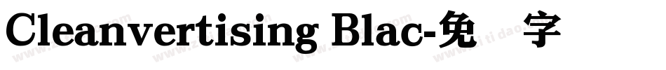 Cleanvertising Blac字体转换